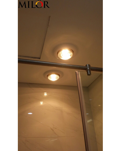 Đèn sưởi hồng ngoại âm trần phòng tắm 2 bóng ML - 6010